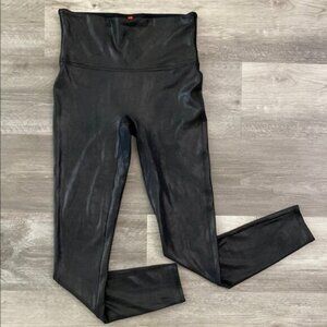 SPANX Shine Legging 28" Pants Small* Black High Rise Lightweight Athleisure
